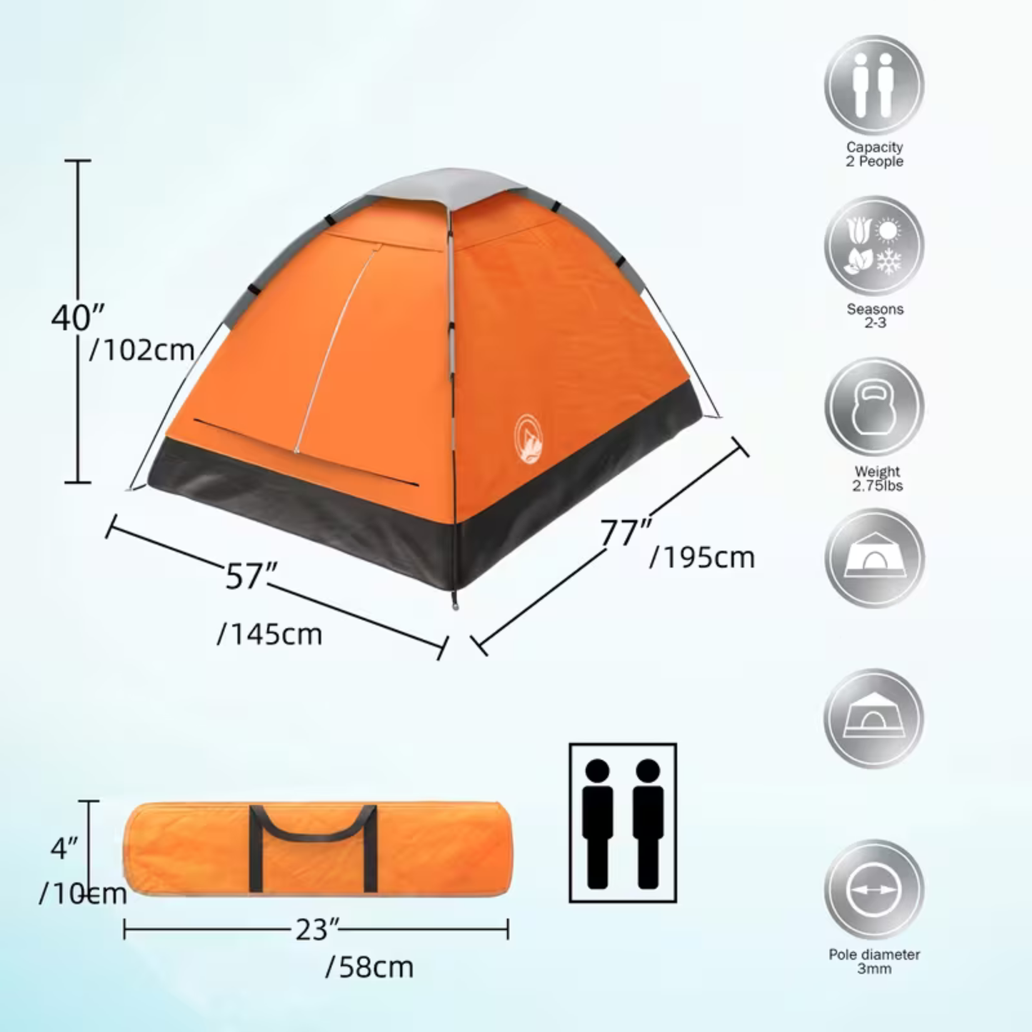 Σκηνή Camping 2 Ατόμων