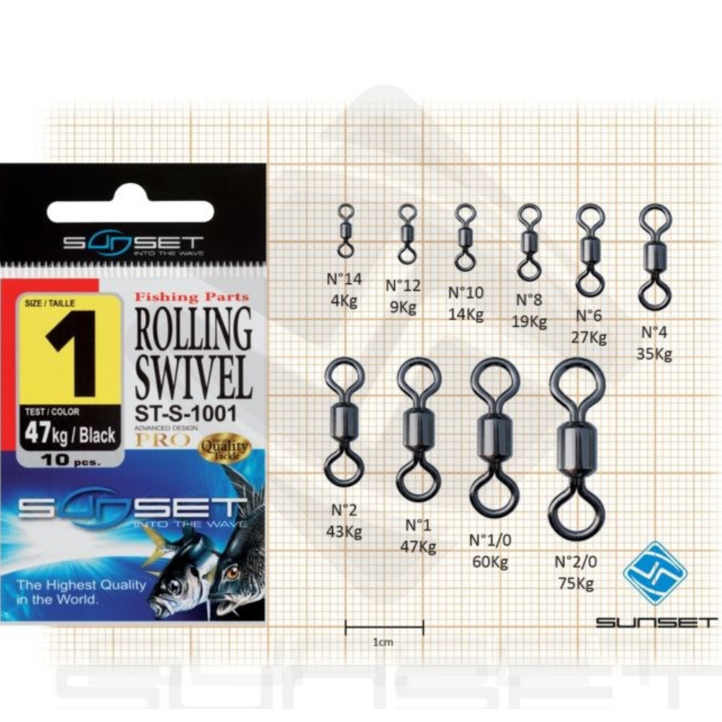 SUNSET Rolling Swivel – Στριφτάρια Βαρελάκι
