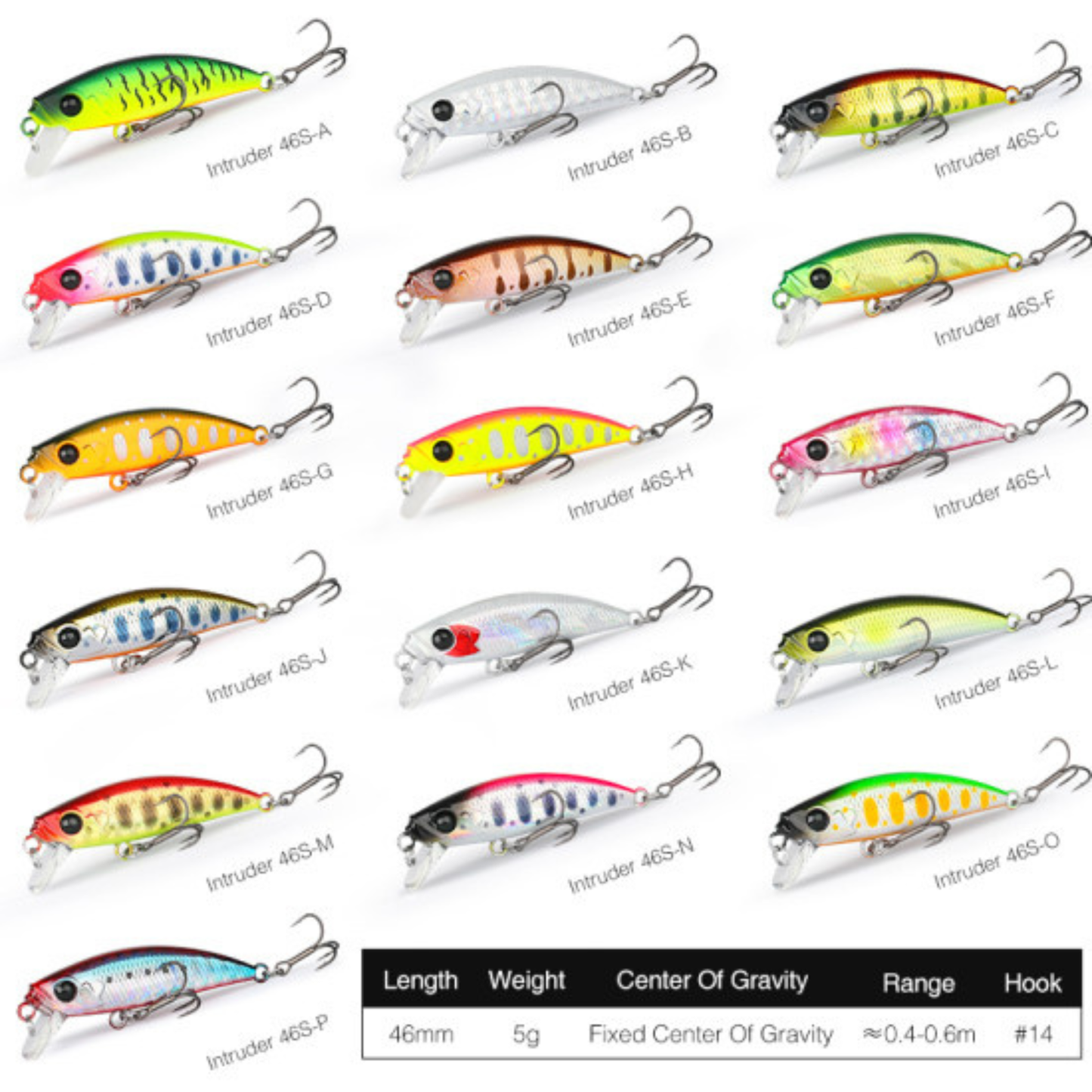 TSURINOYA INTRUDER 46S 5gr Sinking Minnow