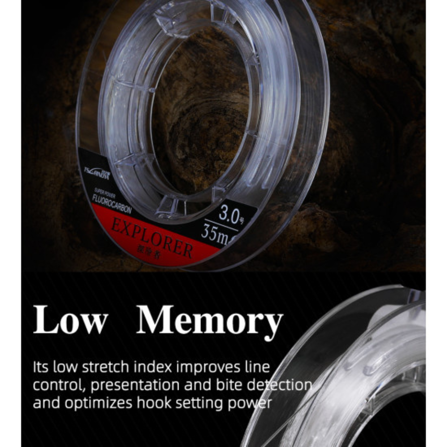 TSURINOYA EXPLORER 100% 35m High Strong Fluorocarbon Line