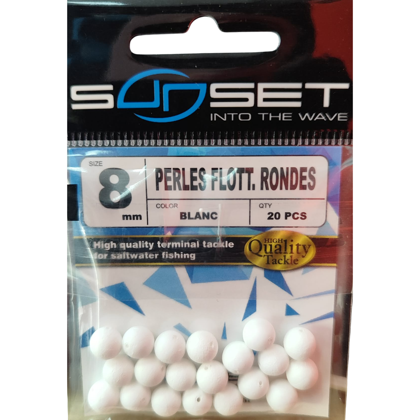 SUNSET Perles Flottantes RONDES 8mm