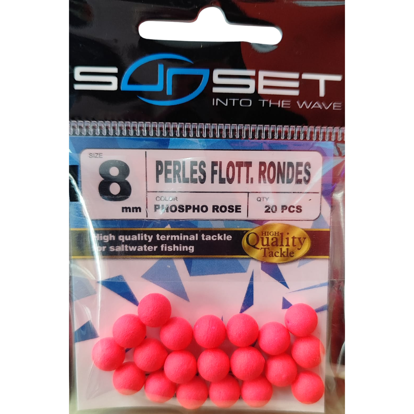 SUNSET Perles Flottantes RONDES 8mm