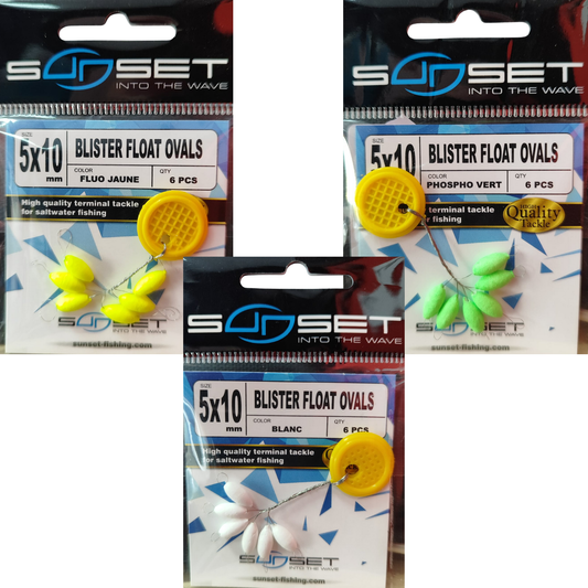 SUNSET Blister float ovals 5x10