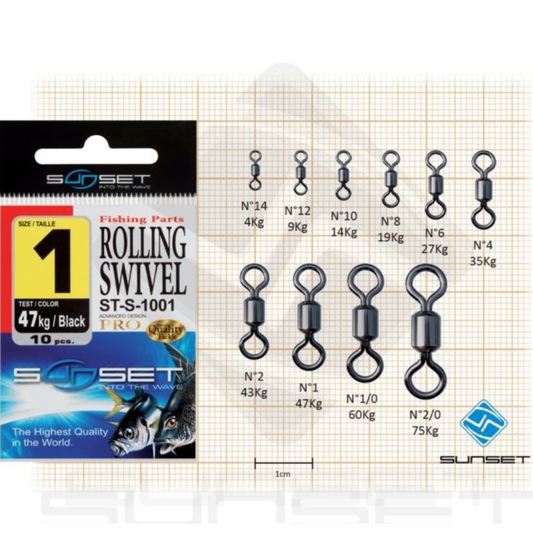 SUNSET Rolling Swivel – Στριφτάρια Βαρελάκι